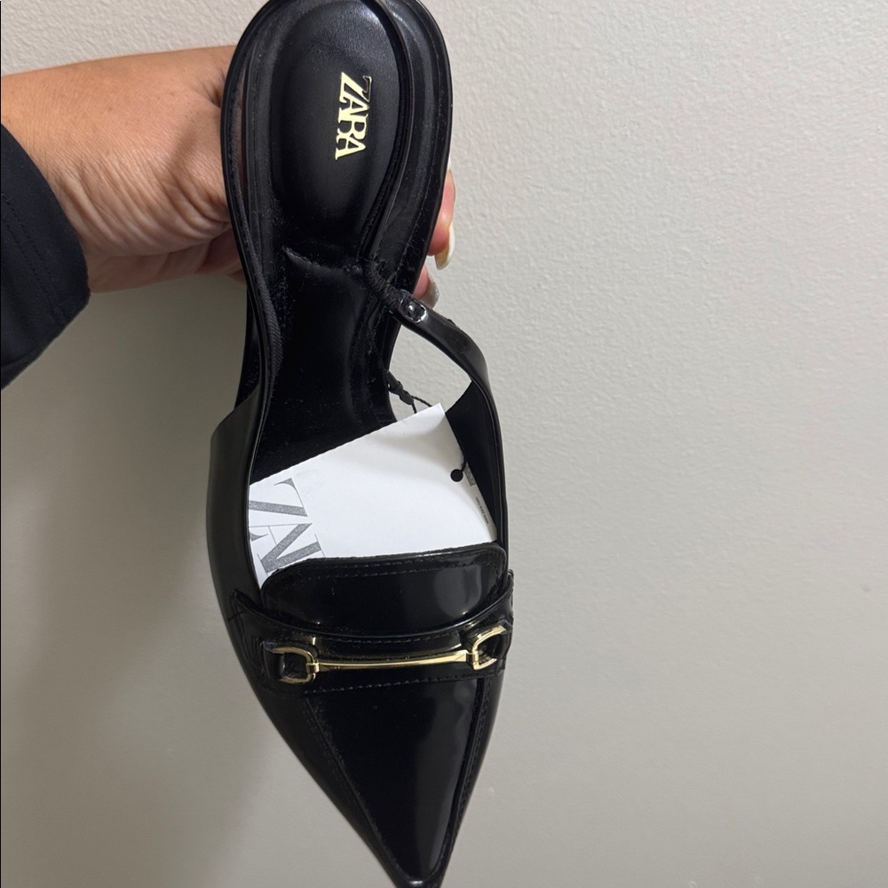 🎉SALE🎉NWT🎉ZARA Slingback Buckle Heels - Picture 7 of 10